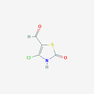 molecular formula C4H2ClNO2S B1590538 4-Chloro-2-oxo-2,3-dihydrothiazole-5-carbaldehyde CAS No. 55359-96-1