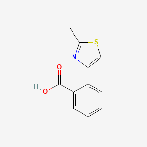 molecular formula C11H9NO2S B1590556 2-(2-甲基-1,3-噻唑-4-基)苯甲酸 CAS No. 65032-66-8