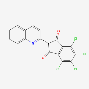 molecular formula C18H7Cl4NO2 B1590582 4,5,6,7-Tetrachloro-2-quinolin-2-ylindene-1,3-dione CAS No. 27908-75-4