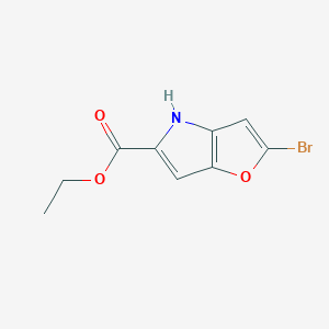 molecular formula C9H8BrNO3 B1590585 Ethyl 2-bromo-4H-furo[3,2-b]pyrrole-5-carboxylate CAS No. 80709-83-7