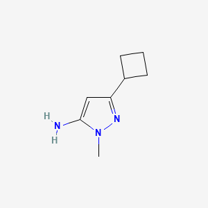 molecular formula C8H13N3 B1590589 3-Cyclobutyl-1-methyl-1H-pyrazol-5-amine CAS No. 92406-41-2