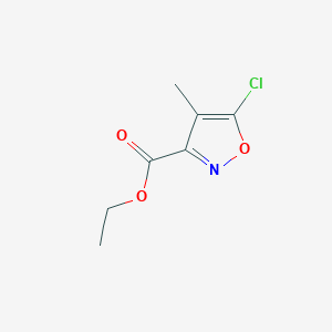 molecular formula C7H8ClNO3 B1590592 Ethyl 5-chloro-4-methylisoxazole-3-carboxylate CAS No. 3356-96-5