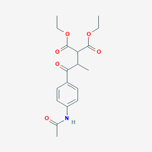 molecular formula C18H23NO6 B1590600 Diethyl 2-(1-(4-acetamidophenyl)-1-oxopropan-2-yl)malonate CAS No. 81937-39-5
