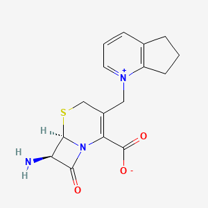 (6R,7R)-7-amino-3-(6,7-dihydro-5H-cyclopenta[b]pyridin-1-ium-1-ylmethyl)-8-oxo-5-thia-1-azabicyclo[4.2.0]oct-2-ene-2-carboxylate
