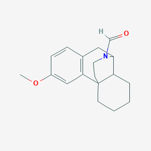 molecular formula C18H23NO2 B1590620 (9alpha,13alpha,14alpha)-3-Methoxymorphinan-17-carbaldehyde CAS No. 28973-48-0