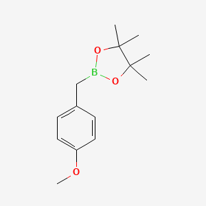 molecular formula C14H21BO3 B1590659 2-(4-Methoxybenzyl)-4,4,5,5-tetramethyl-1,3,2-dioxaborolane CAS No. 475250-52-3