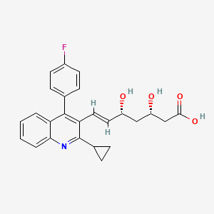 molecular formula C25H24FNO4 B1590667 (3S,5R,E)-7-(2-Cyclopropyl-4-(4-fluorophenyl)quinolin-3-yl)-3,5-dihydroxyhept-6-enoic acid CAS No. 254452-86-3