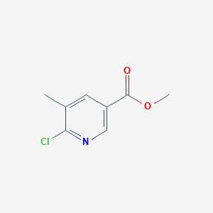 molecular formula C8H8ClNO2 B1590674 6-氯-5-甲基吡啶-3-甲酸甲酯 CAS No. 65169-42-8