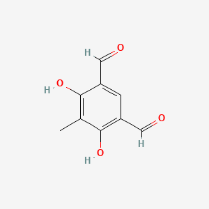 molecular formula C9H8O4 B1590680 4,6-二羟基-5-甲基-1,3-二甲酰苯 CAS No. 22304-67-2