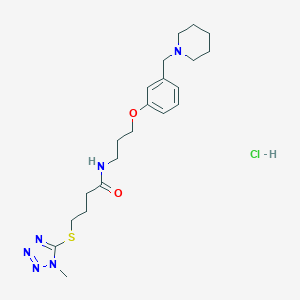 molecular formula C21H33ClN6O2S B159069 4-(1-methyltetrazol-5-yl)sulfanyl-N-[3-[3-(piperidin-1-ylmethyl)phenoxy]propyl]butanamide CAS No. 136622-03-2