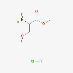molecular formula C4H10ClNO3 B015907 DL-Serine methyl ester hydrochloride CAS No. 5619-04-5