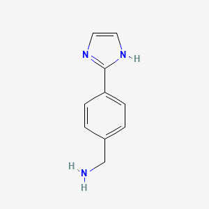 molecular formula C10H11N3 B1590703 (4-(1H-Imidazol-2-yl)phenyl)methanamine CAS No. 326409-72-7