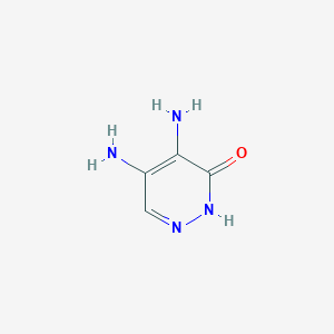 molecular formula C4H6N4O B1590711 4,5-二氨基嘧啶并哒嗪-3(2H)-酮 CAS No. 28682-73-7
