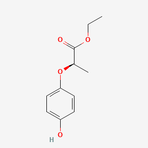 molecular formula C11H14O4 B1590714 (R)-Ethyl 2-(4-hydroxyphenoxy)propanoate CAS No. 71301-98-9