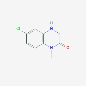 molecular formula C9H9ClN2O B1590722 6-Chloro-1-methyl-3,4-dihydroquinoxalin-2(1H)-one CAS No. 80484-00-0