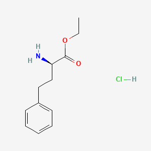 molecular formula C12H18ClNO2 B1590723 (R)-Ethyl 2-amino-4-phenylbutanoate hydrochloride CAS No. 90940-54-8