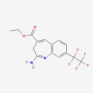 molecular formula C15H13F5N2O2 B1590731 2-氨基-8-(全氟乙基)-3H-苯并[b]氮杂卓-4-羧酸乙酯 CAS No. 926927-42-6