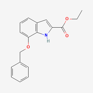 molecular formula C18H17NO3 B1590749 Ethyl 7-(benzyloxy)-1h-indole-2-carboxylate CAS No. 84639-06-5