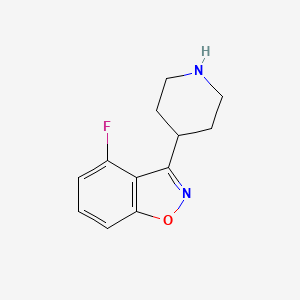 molecular formula C12H13FN2O B1590767 4-氟-3-(4-哌啶基)-1,2-苯并异噁唑 CAS No. 95742-20-4