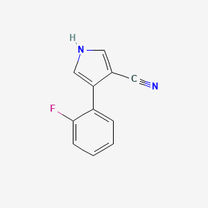molecular formula C11H7FN2 B1590778 4-(2-Fluorophenyl)-1H-pyrrole-3-carbonitrile CAS No. 103418-03-7