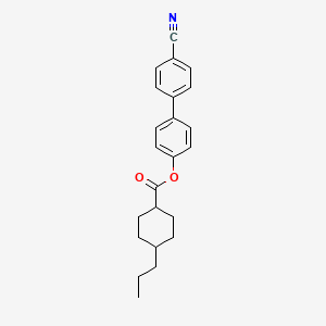 molecular formula C23H25NO2 B1590789 4'-Cyanobiphenyl-4-yl trans-4-propylcyclohexanecarboxylate CAS No. 67284-57-5