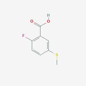 molecular formula C8H7FO2S B1590791 2-Fluoro-5-(methylthio)benzoic acid CAS No. 57318-98-6