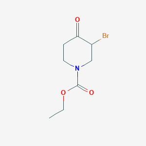 molecular formula C8H12BrNO3 B1590793 Ethyl 3-bromo-4-oxo-piperidine-1-carboxylate CAS No. 95629-02-0