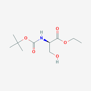 molecular formula C10H19NO5 B1590794 (R)-Ethyl 2-((tert-butoxycarbonyl)amino)-3-hydroxypropanoate CAS No. 1146954-88-2