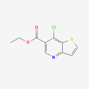 molecular formula C10H8ClNO2S B1590812 Ethyl 7-chlorothieno[3,2-b]pyridine-6-carboxylate CAS No. 83179-01-5