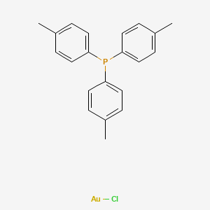 molecular formula C21H21AuClP B1590815 Chloro[tri(p-tolyl)phosphine]gold(I) CAS No. 28978-10-1
