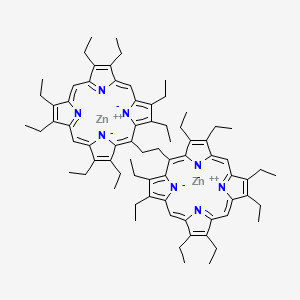 B1590819 Dizinc 5,5'-(ethane-1,2-diyl)bis(2,3,7,8,12,13,17,18-octaethylporphine-21,22-diide) CAS No. 92995-45-4