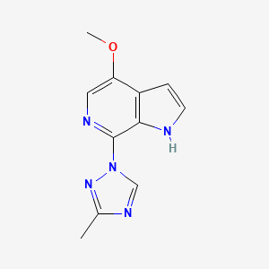 molecular formula C11H11N5O B1590820 4-methoxy-7-(3-methyl-1H-1,2,4-triazol-1-yl)-1H-pyrrolo[2,3-c]pyridine CAS No. 676491-46-6