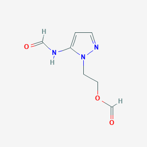 molecular formula C7H9N3O3 B159083 2-(5-Formamido-1H-pyrazol-1-yl)ethyl formate CAS No. 116856-18-9