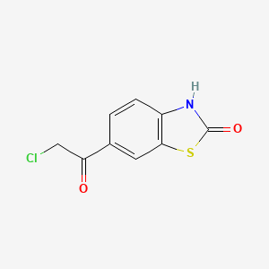 molecular formula C9H6ClNO2S B1590834 6-(2-Chloroacetyl)benzo[d]thiazol-2(3H)-one CAS No. 99615-55-1