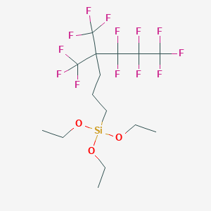 molecular formula C15H21F13O3Si B1590839 Triethoxy[5,5,6,6,7,7,7-heptafluoro-4,4-bis(trifluoromethyl)heptyl]silane CAS No. 130676-81-2