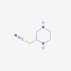 molecular formula C6H11N3 B1590845 2-Piperazineacetonitrile CAS No. 2465-79-4