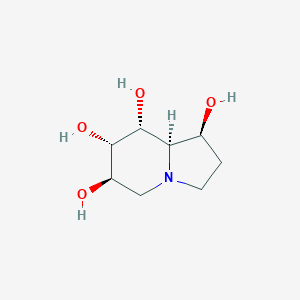 molecular formula C8H15NO4 B159091 1,6,7,8-Indolizinetetrol, octahydro-, 1S-(1.alpha.,6.alpha.,7.beta.,8.beta.,8a.beta.)- CAS No. 130983-46-9