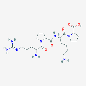 molecular formula C22H40N8O5 B1590936 N~5~-(Diaminomethylidene)ornithylprolyllysylproline CAS No. 57468-16-3