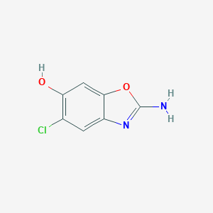 B159095 Benzoxazole, 2-amino-5-chloro-6-hydroxy- CAS No. 1750-46-5