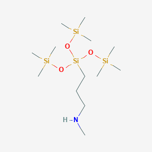 molecular formula C13H37NO3Si4 B1590977 3-{1,1,1,5,5,5-Hexamethyl-3-[(trimethylsilyl)oxy]trisiloxan-3-yl}-N-methylpropan-1-amine CAS No. 40965-80-8