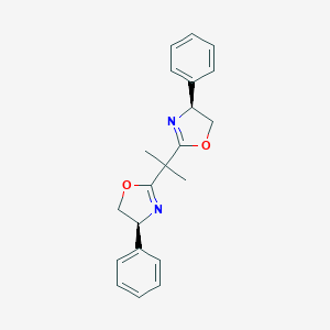 molecular formula C21H22N2O2 B159101 Oxazole, 2,2'-(1-methylethylidene)bis[4,5-dihydro-4-phenyl-, (4S,4'S)- CAS No. 131457-46-0