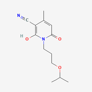 molecular formula C13H18N2O3 B1591019 1-Isoproxypropyl-1,2-dihydro-6-hydroxy-4-methyl-2-oxo-3-pyridinecarbonitrile CAS No. 68612-94-2