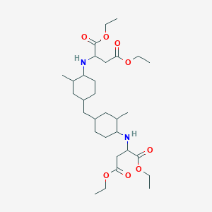 molecular formula C31H54N2O8 B159105 Bis(4-(1,2-bis(ethoxycarbonyl)ethylamino)-3-methylcyclohexyl)methane CAS No. 136210-32-7