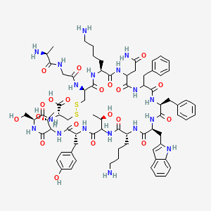 molecular formula C76H104N18O20S2 B1591060 Somatostatin, tyr(11)- CAS No. 59481-27-5