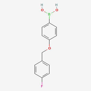 molecular formula C13H12BFO3 B1591077 (4-((4-氟苄基)氧基)苯基)硼酸 CAS No. 871125-82-5