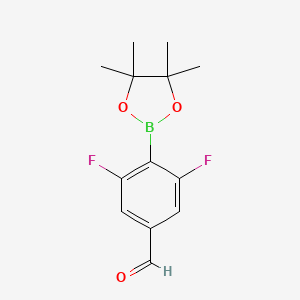 molecular formula C13H15BF2O3 B1591078 3,5-二氟-4-(4,4,5,5-四甲基-1,3,2-二氧杂硼烷-2-基)苯甲醛 CAS No. 870717-92-3