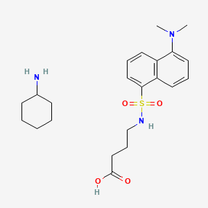 molecular formula C22H33N3O4S B1591085 Cyclohexanamine;4-[[5-(dimethylamino)naphthalen-1-yl]sulfonylamino]butanoic acid CAS No. 84560-02-1