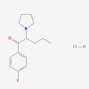 molecular formula C15H21ClFNO B159109 4-Fluoro-alpha-pyrrolidinopentiophenone (hydrochloride) CAS No. 850352-31-7