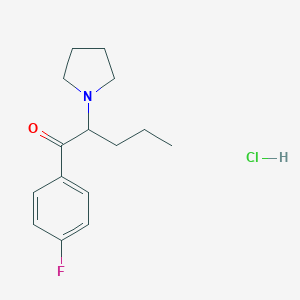 molecular formula C15H21ClFNO B159109 盐酸4'-氟-α-吡咯烷基戊基苯甲酮 CAS No. 850352-31-7