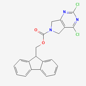 molecular formula C21H15Cl2N3O2 B1591098 (9H-芴-9-基)甲基 2,4-二氯-5H-吡咯并[3,4-D]嘧啶-6(7H)-羧酸酯 CAS No. 903129-86-2